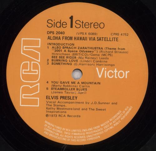 Elvis Presley Aloha from Hawaii UK(英)盤LP Elvis Presley Aloha From Hawaii Via Satellite UK 2-LP vinyl